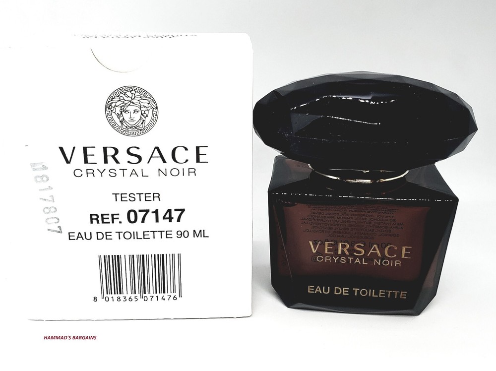 VERSACE CRYSTAL NOIR EDT 3.0 OZ / 90 ML FOR WOMEN WITH CAP (NEW IN WHITE BOX)
