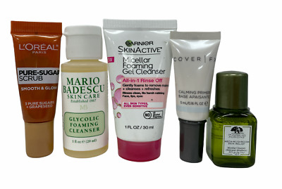 Assorted L'Oreal, Garnier, Origins Skincare Kit (Sample Size 5mL-30mL) NEW