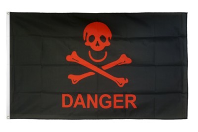 Fahne Danger Flagge  Hissflagge 90x150cm
