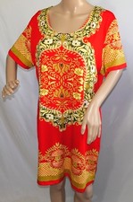 Magic Women Plus Size 1x 2x 3x Yellow Green Red Floral Summer Sun Work Dress 