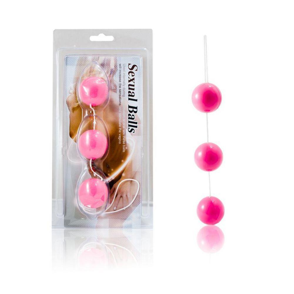 Palline Cinesi Baile - Set 3 Palline Anal Rosa ABS - Misura 34mm