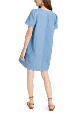 madewell denim popover swing dress VGUC Madewell Denim Popover Swing Dress in Newsom Wash | Size XS