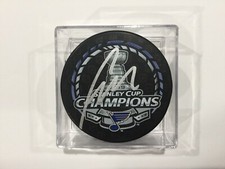 Craig Berube Signed Autographed 2019 Stanley Cup Blues Puck Autographed b
