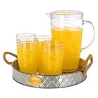 Galvanised Silver Effect Serving Tray Platter Mirror Polished Table Metal Dinner