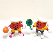 Kraft 2.5" Kool Aid Man Sports Lot General Foods Koolaid Vintage Figures Toy