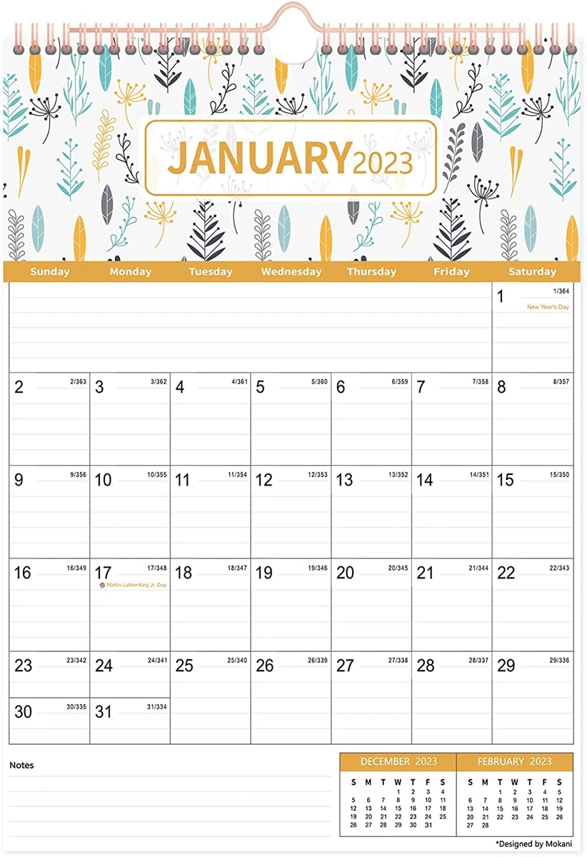 Wall Calendar 2023-2024, Hanging Wall Calendar Monthly Big Desk Calender  12" X 1 | eBay
