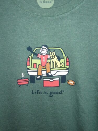 NEU MIT ETIKETT LIFE IS GOOD HERREN ""HECKKLAPPE FUSSBALL..." L/S ZERKLEINERER T-SHIRT (XXL) - Bild 3 von 4
