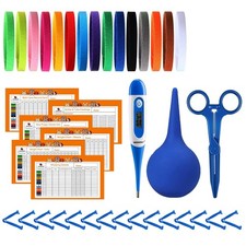 Puppy Kitten Whelping Kit Newborn Pet Care ID Collars Charts Tools