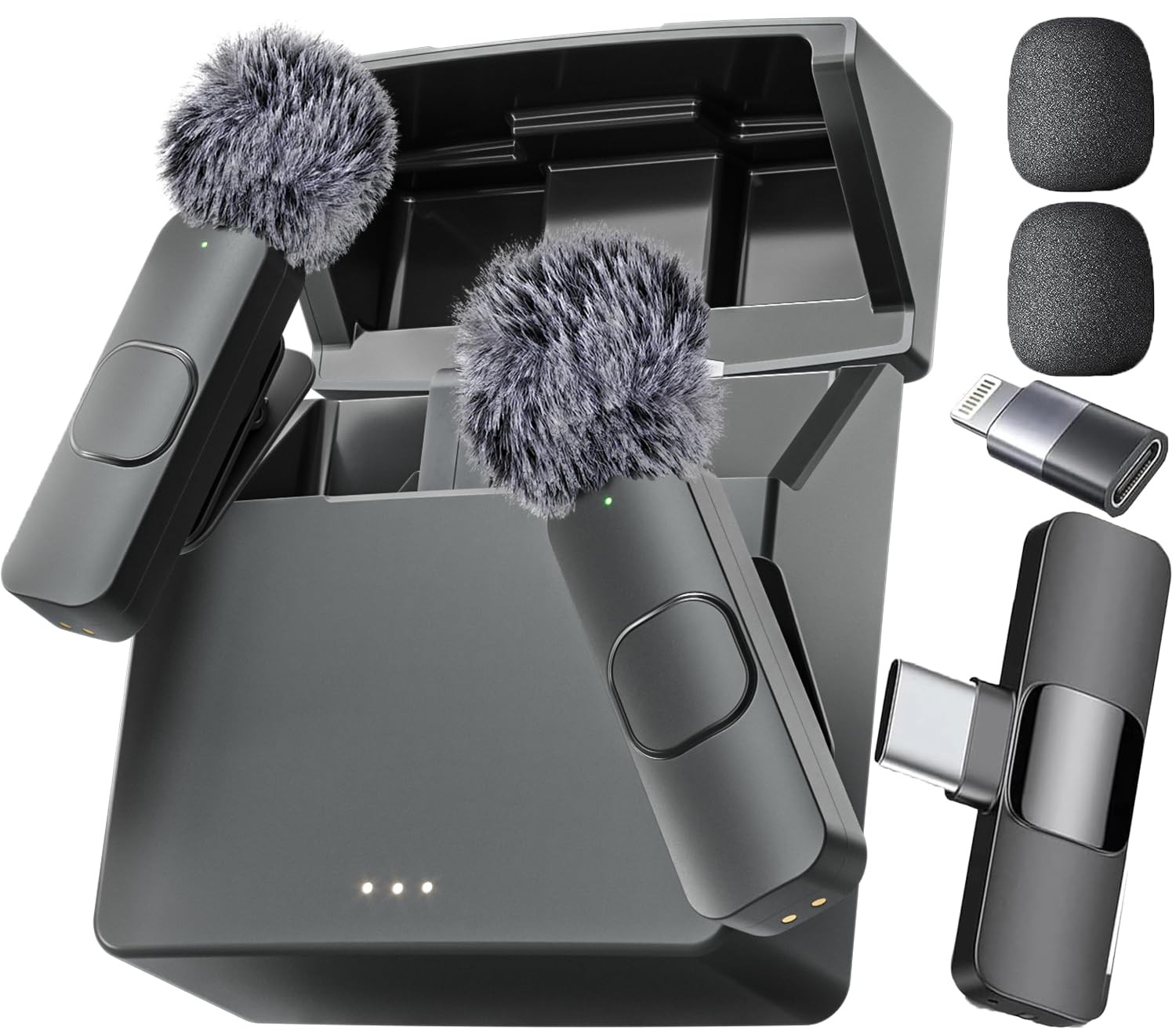 Mini Mic Pro (Latest Model)Wireless Microphone for Smartphone with Charging Case