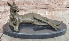 Genuine Bronze Kangaroo Statue Signed Cesaro Executive Office Decor