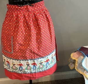Lot 9 Vintage Handmade Skirt Aprons Embroidered  Gingham Various Patterns/Sizes