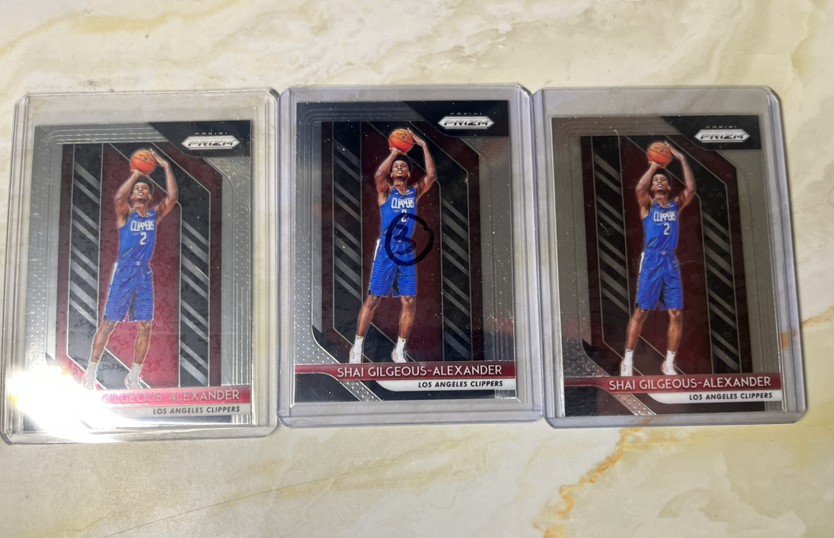 2018-19 Prizm Shai Gilgeous-Alexander Rookie RC #184 Clippers MVP （3 Cards ）