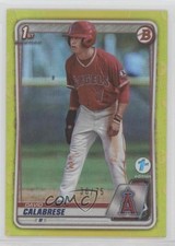 2020 Bowman Draft 1st Edition Yellow Foil 36/75 David Calabrese #BD-103 03wr