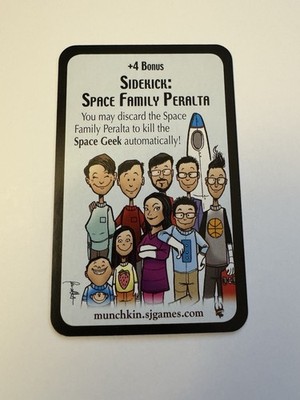 Sidekick Space Family Peralta Star Munchkin Promo Steve Jackson Games SJG