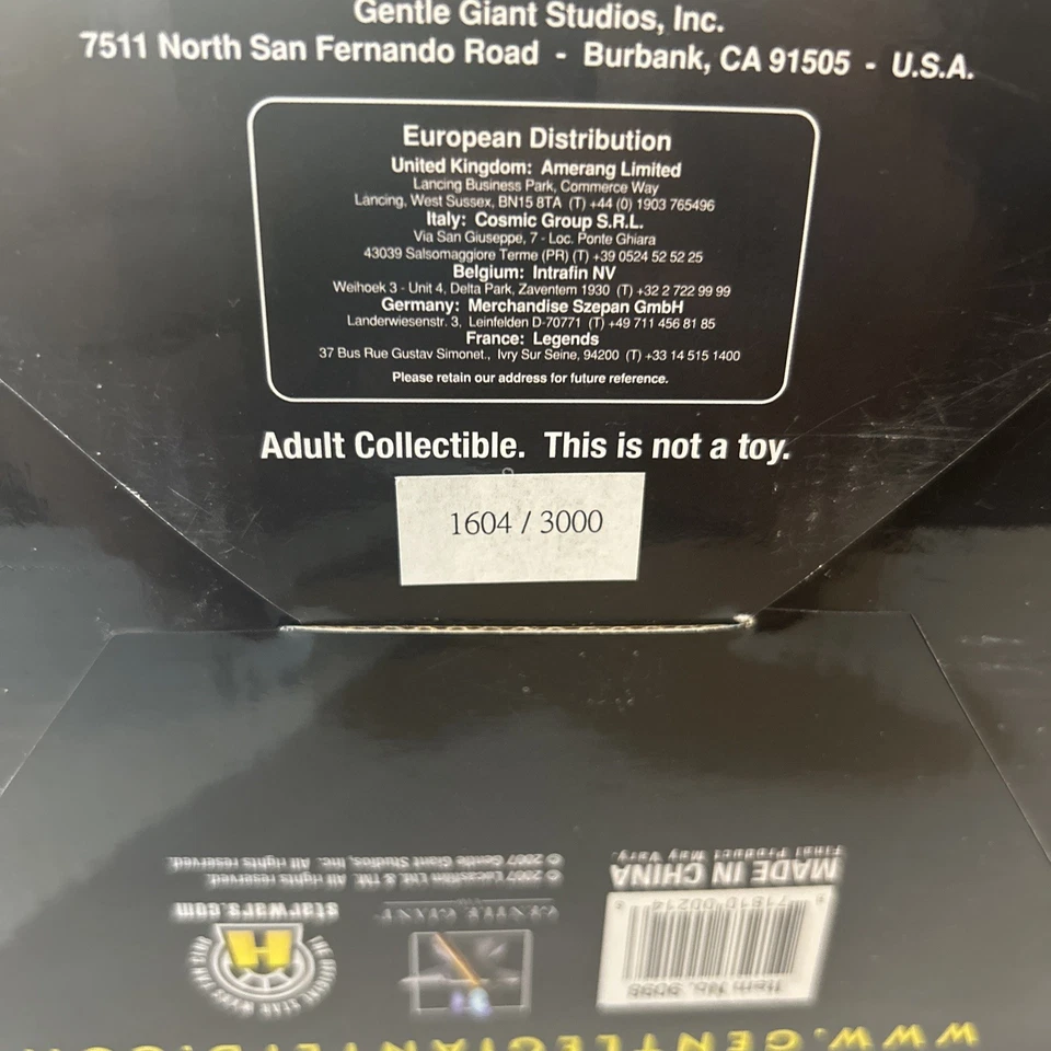 ESTATUA ANIMADA CHEWBACCA GIGANTE GENTIL STAR WARS ESCALA 9" 1/9 1604/3000 Foto 2 de 4