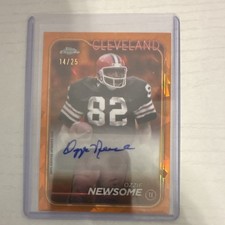 Topps 2024 Chrome Sapphire Ozzie Newsome Auto Orange #BA-ONE /25 Browns