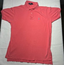 VTG Ralph Lauren Polo Shirt Men’s Large Coral Pink Casual Short Sleeve USA Made