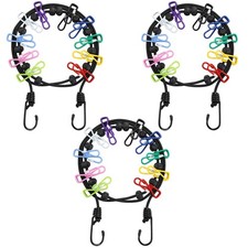 Travel Clothes Line 3 Pack, Portable Elastic Clotheslines for Outdoor Camping...
