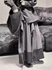 Japanese style women Irregular wide-leg pants Culottes