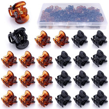 48Pcs Mini Hair Claw Clips, Clamp Clip Accessories for Girls Women  Black Brown
