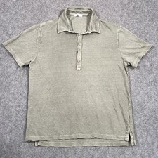 Boglioli Polo Shirt Men’s 100% Linen Short Sleeve Made in Italy Milano Size L