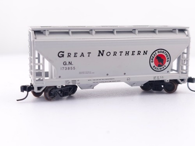 #ad #ad Atlas N Scale ACF 2 Bay Centerflow Hopper Car Great Northern GN 173855 Train $14.95
