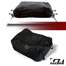 Black Waterproof Roof Top Cargo Carrier Bag Luggage Storage Wstrapsbuckles G23