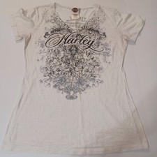 Women's Harley-Davidson T Shirt Size XL White Made In USA.