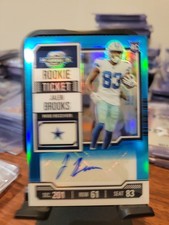 2023 Panini Contenders Optic Jalen Brooks Auto Blue Rookie Ticket Cowboys 36/99