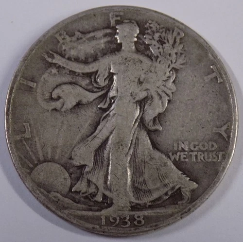 1938-D 50c Walking Liberty Half Dollar VG-Fine details
