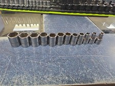 Snap On Tmm Series 12 Pc 6 Pt Metric 14 Drive Shallow Socket Set 5mm-15mm