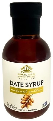 Royal Palm Premium Natural Golden Date Syrup. Pure Natural Sweetener, Non-GMO