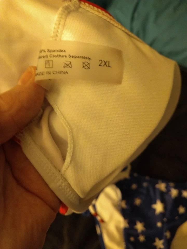 American Flag Stars and Stripes Bikini Red White & Blue Women Sz XXL unbranded - Image 2 of 2