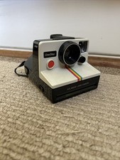 Vintage Polaroid One Step Land Camera Rainbow Stripe SX-70 w/ Strap Untested