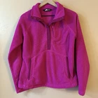 The North Face 1/4 Snap Button Sherpa 抓绒套衫夹克女式小号粉色