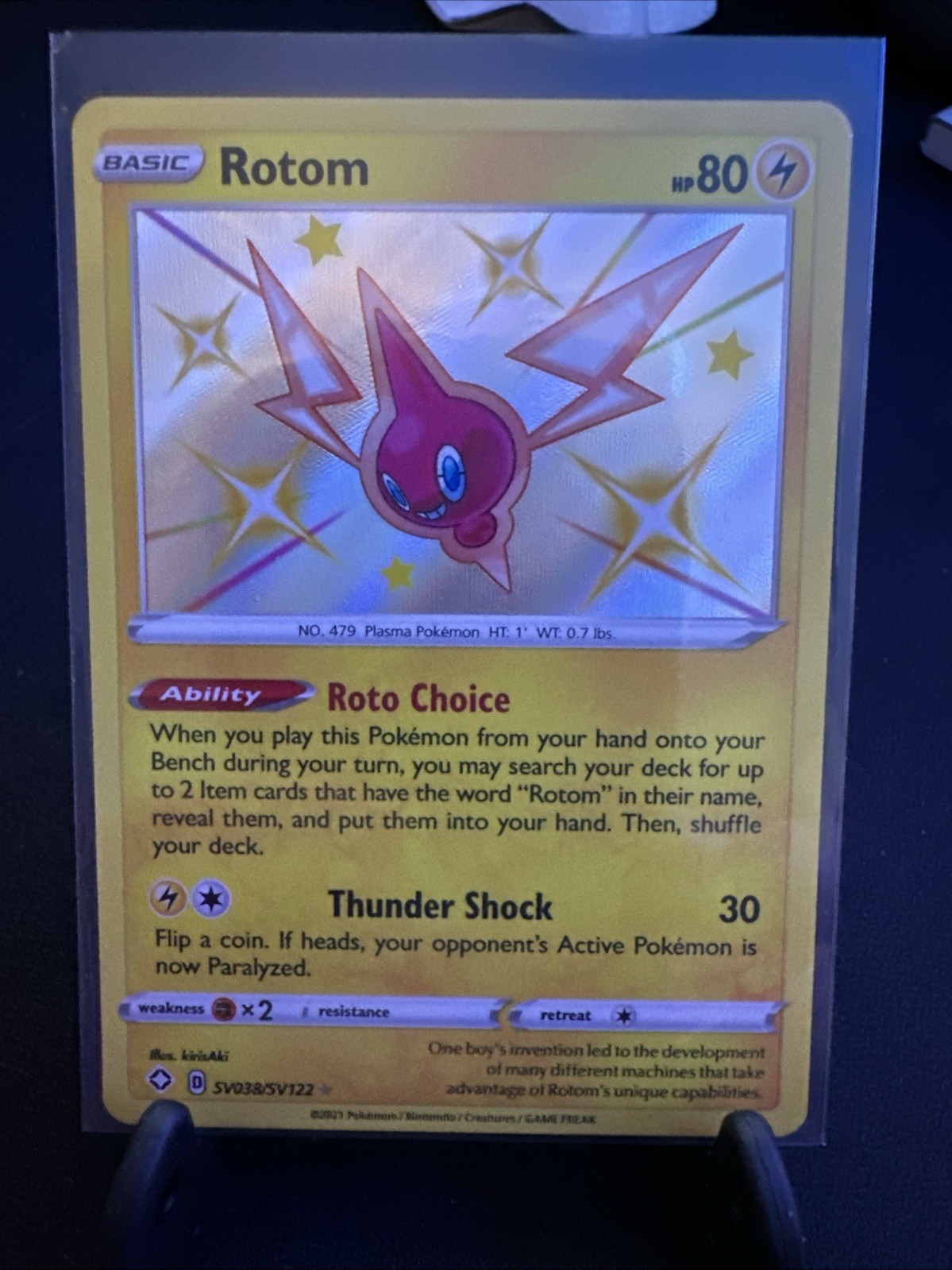Pokemon Rotom Holo SV038/SV122 Shiny Vault Shining Fates NM-M Condition