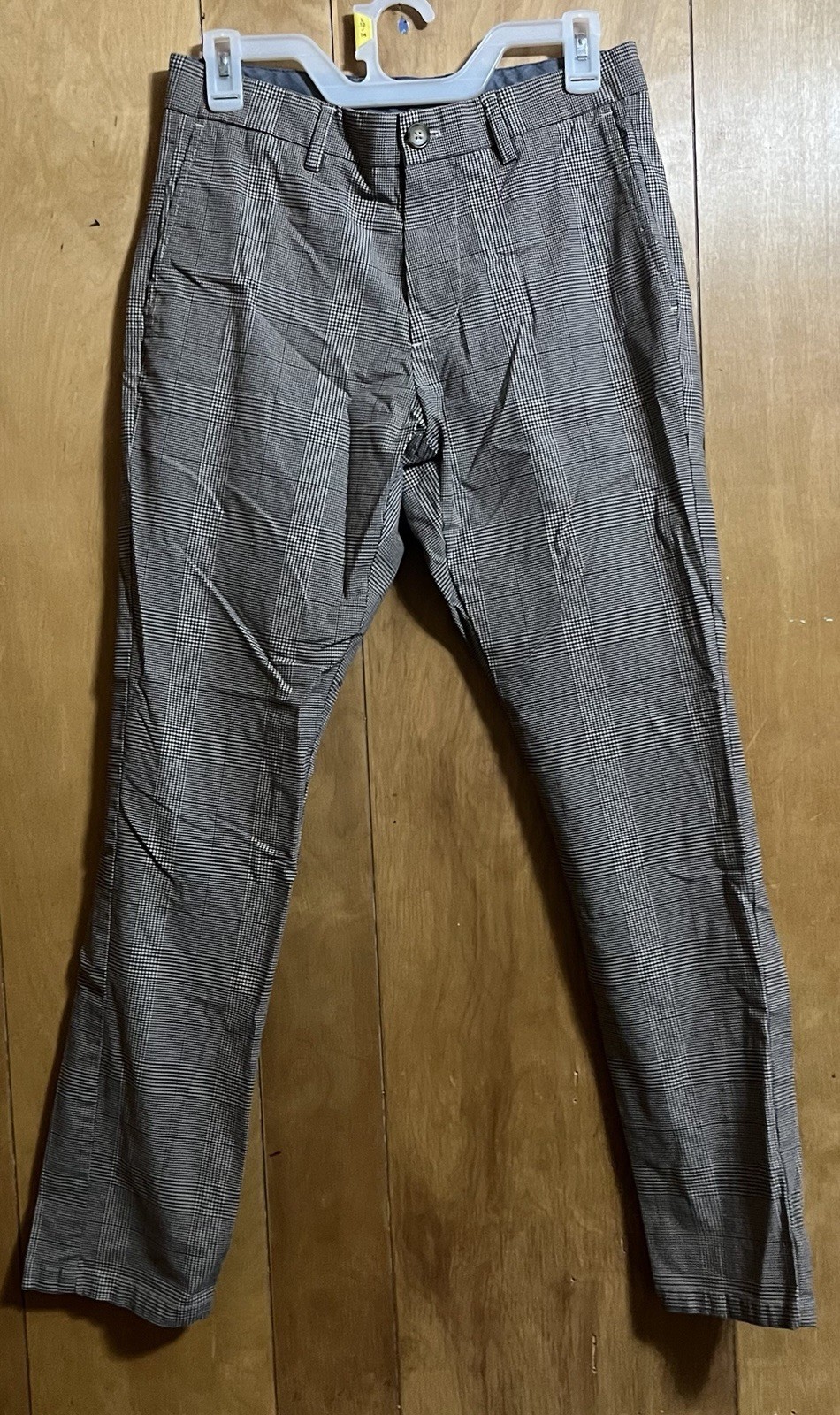 OLD NAVY Ultimate Slim Built-In Flex Gray Check Casual Pants Men's 29 x 30