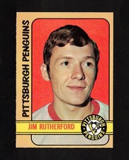 1972-73 JIM RUTHERFORD #15 ROOKIE OPC GOALIE Star CANUCKS Exec. KEY Hockey Card. rookie card picture