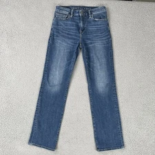 American Eagle Original Bootcut Jeans Men 30x32 Blue Airflex Stretch Whiskered