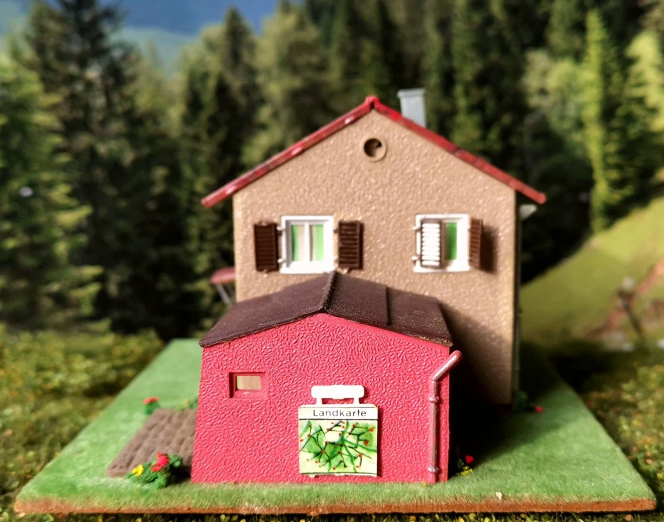 Wiad H0 Holz Plastik 1061 Post Postamt Haus alt antik 50er Jahre - Bild 3 von 4