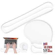 Gel Mouse pad  Keyboard Wrist Rest Set, Ergonomic Keyboard and Mousepad Clear