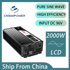 96v dc to 120v ac 2000w pure sine wave power inverter rv/camp/home use