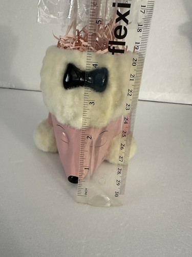 DEPT 56 Pink Poodle Ceramic Pencil Holder And 6 Pencils Vintage Rare Retired - Picture 12 of 15