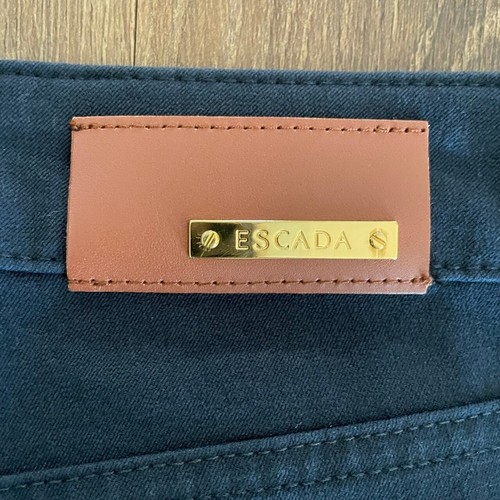 EUC Escada Womens Pants Straight Leg Career Dress Luxury Dark Blue Sz 38 (US 32) - Picture 5 of 6
