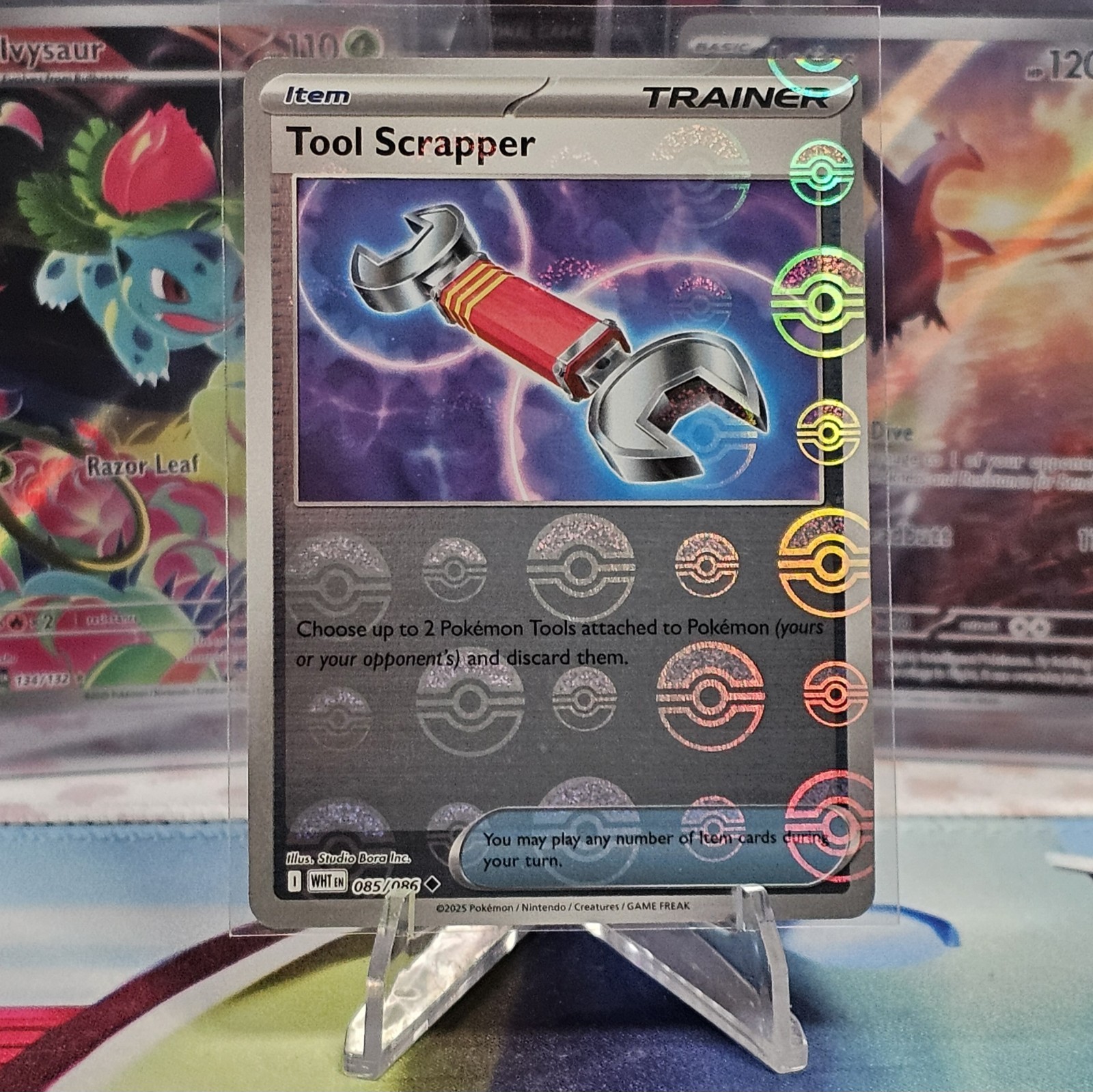 Tool Scrapper 085/086 Pokeball Reverse Holo Pokemon TCG Sv10.5: White Flare NM/M