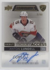 2021 Credentials Debut Ticket Access Autos Acetate 3/99 Anton Lundell Auto 0ze5