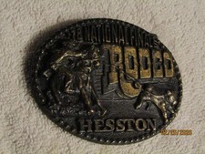 VINTAGE 1978 LIMITED EDITION HESSTON NATIONAL FINALS COLLECTOR RODEO BELT BUCKLE