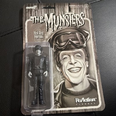 SUPER7 The Munsters Hot Rod Herman Grayscale ReAction Figure 3.75'' NEW