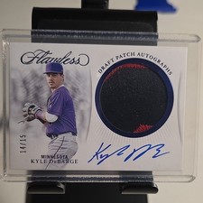 Panini 2025 Flawless Draft Patch Autographs Kyle DeBarge DPA-KD Sapphire 14/15