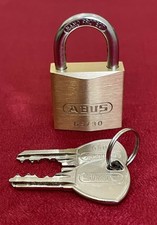 Abus 30mm Brass Padlock with Hardened steel shackle - Keyed Alike 302